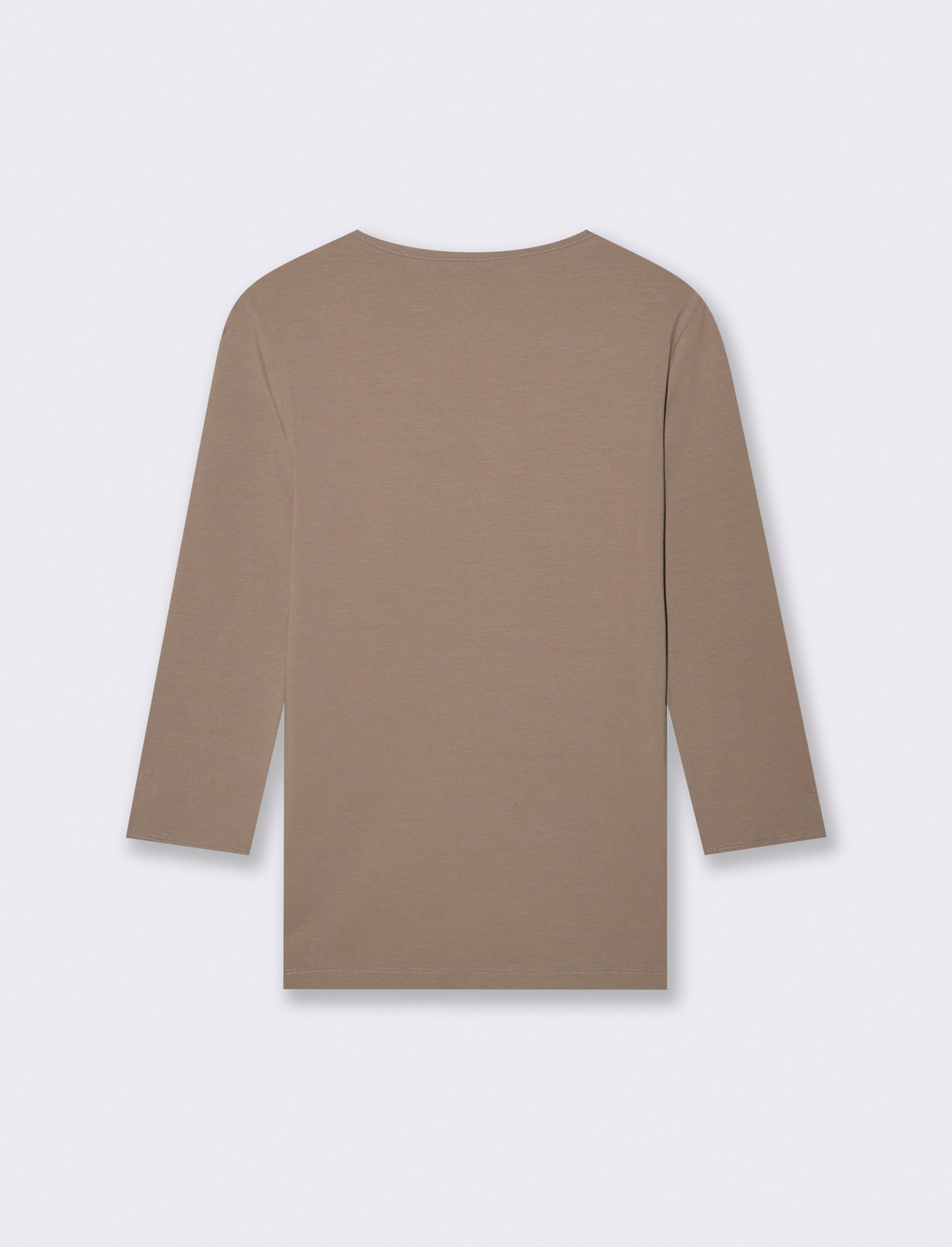 T-Shirt Manica Lunga Girocollo Skinny - Grigio tortora