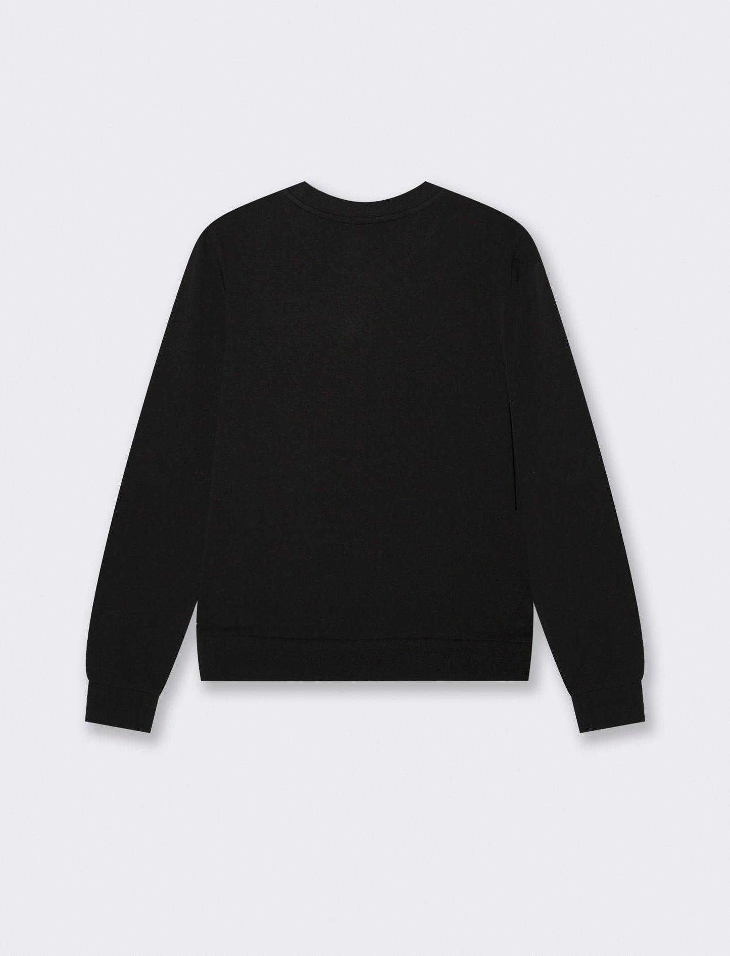 T-Shirt Manica Lunga con Stampa Frontale - Nero