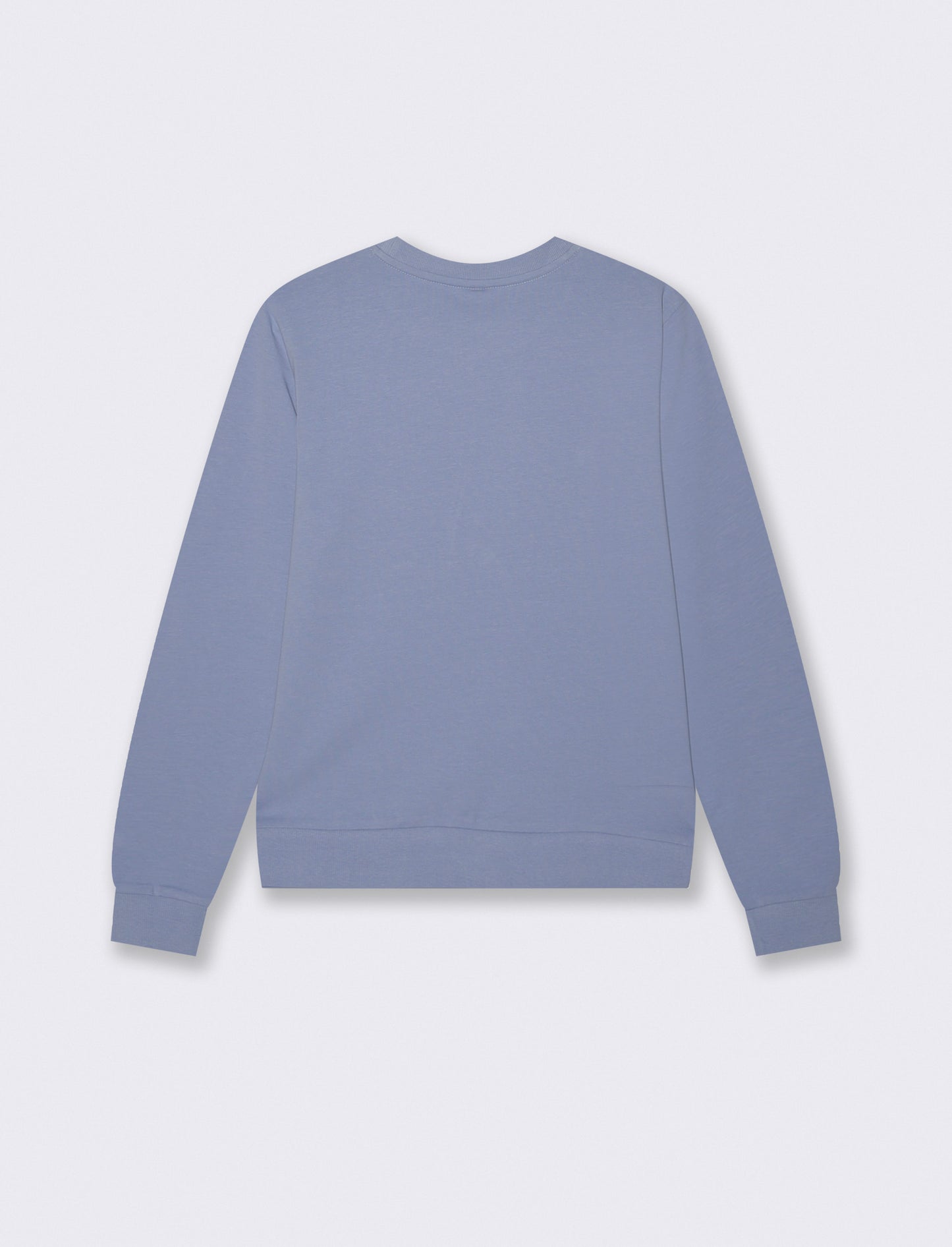 T-Shirt Manica Lunga con Stampa Frontale - Denim