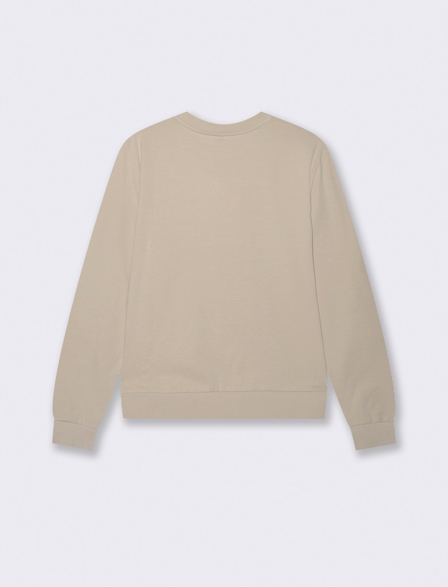 T-Shirt Manica Lunga con Stampa Frontale - Beige grano