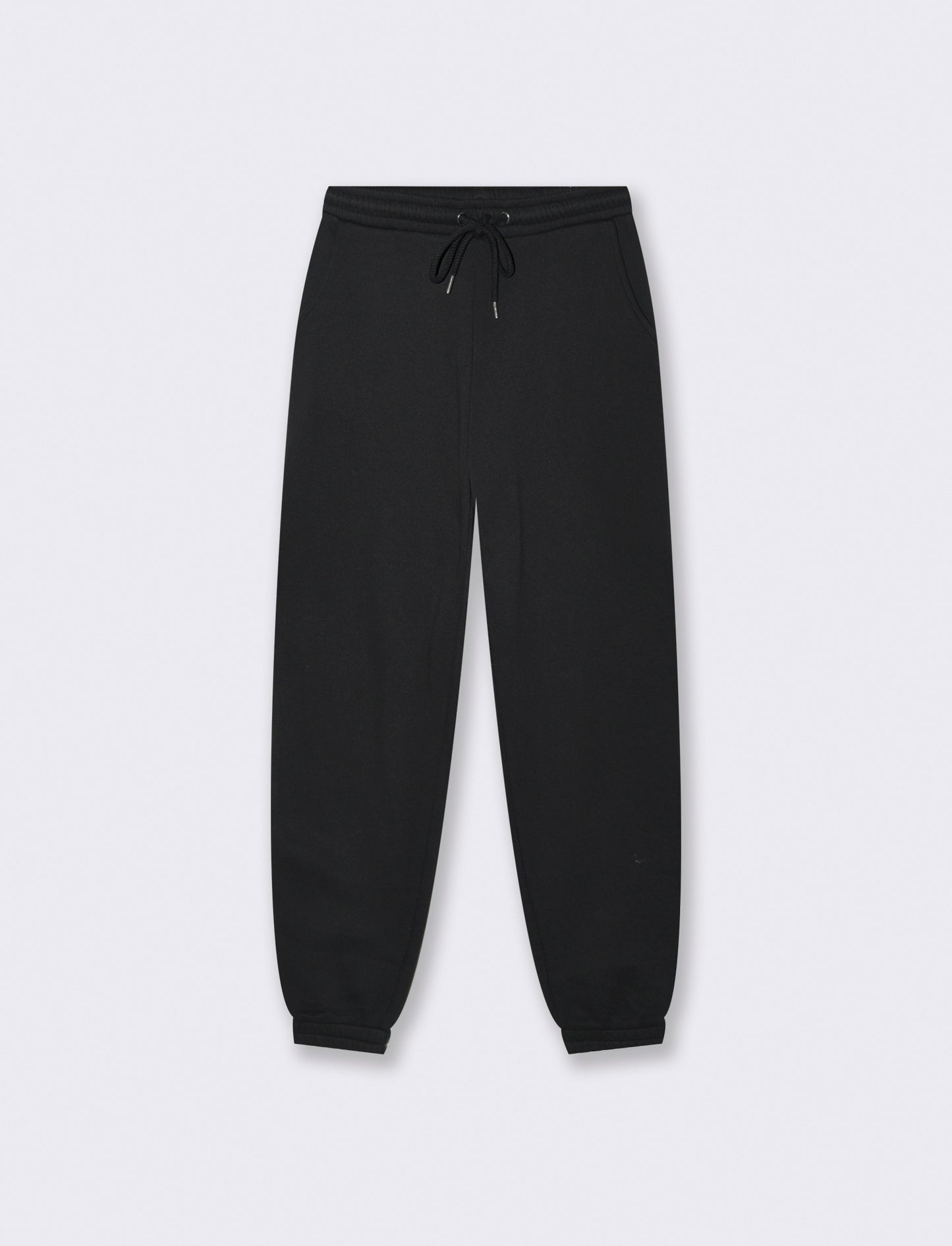 Basic Fleece Joggers with Drawstring - Black