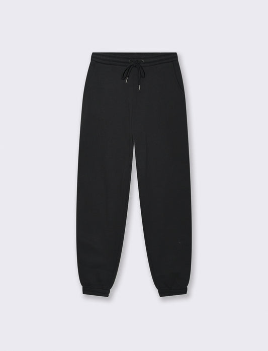 Jogger Basico Garzato con Cordoncino - Nero