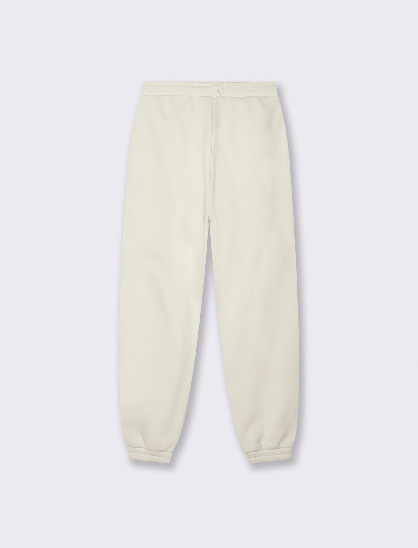 Jogger Basico Garzato con Cordoncino - Avorio