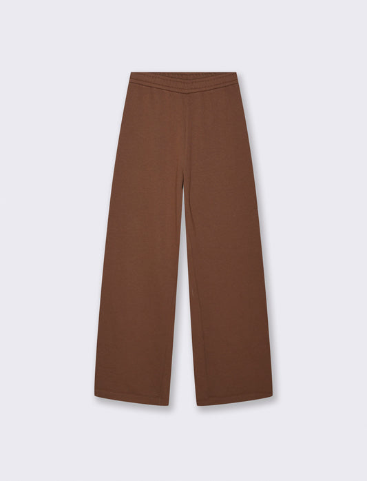 Jogger Flare con Elastico in Vita - Marrone cioccolato