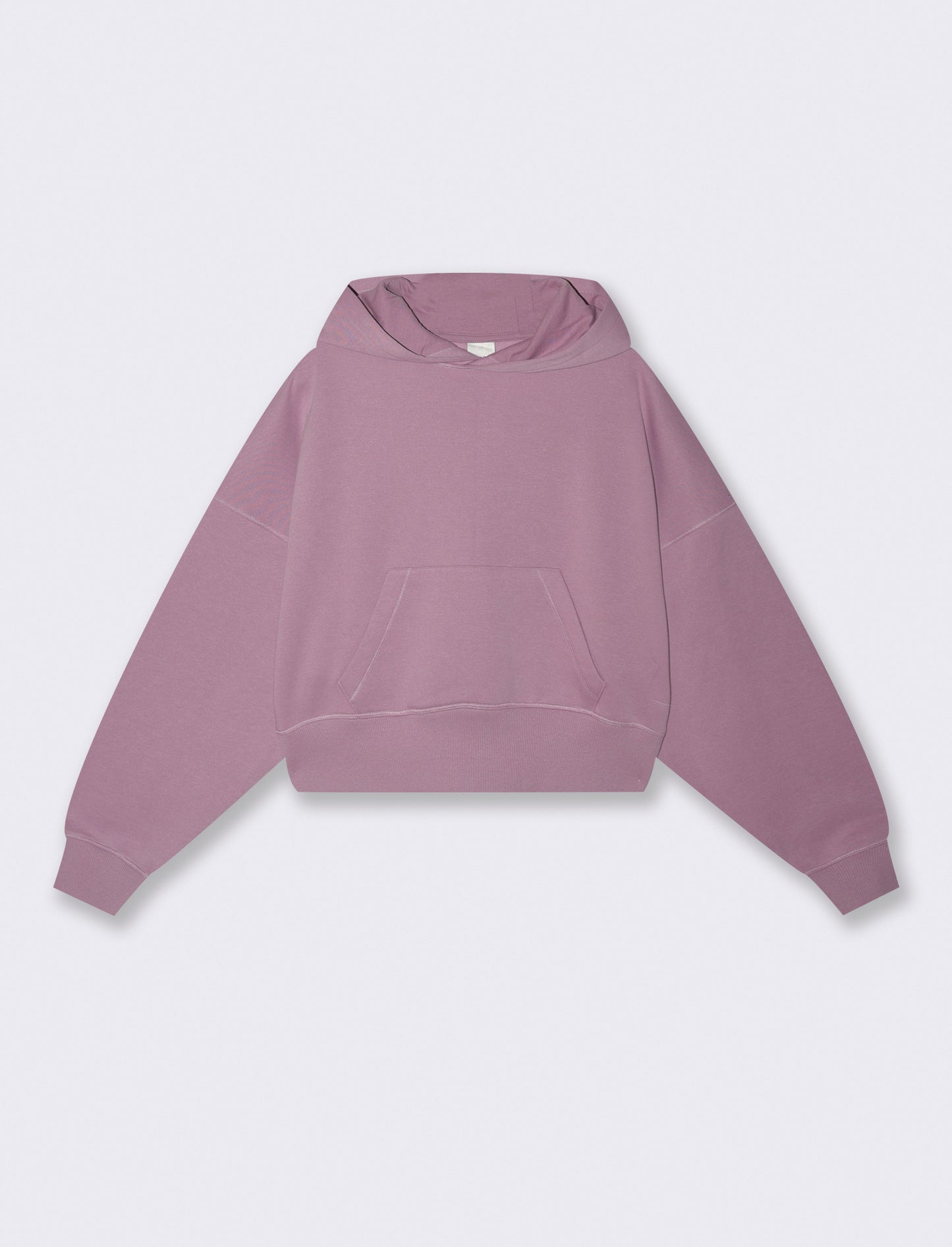 CROP HOODIE WITH KANGAROO POCKET - Purple