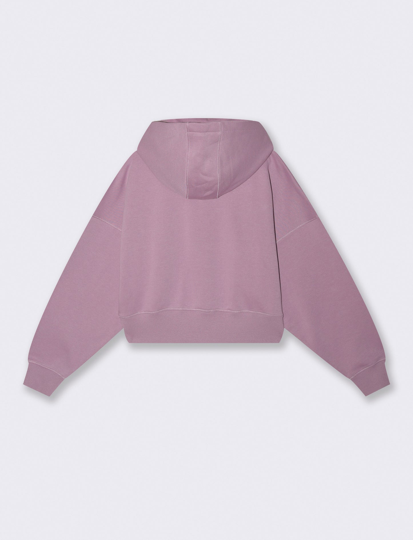 CROP HOODIE WITH KANGAROO POCKET - Purple