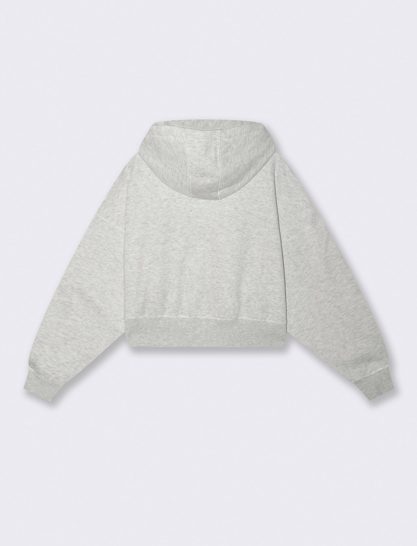 CROP HOODIE WITH KANGAROO POCKET - Grey