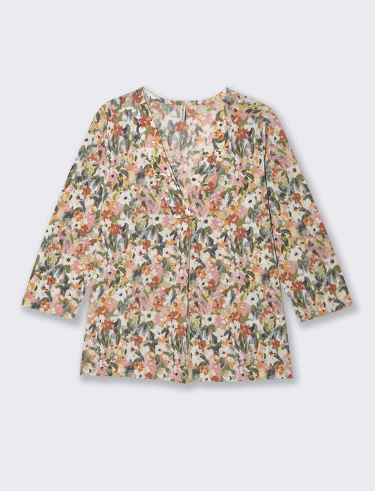 T-Shirt Scollo a V 3/4 Manica Comoda - var 2