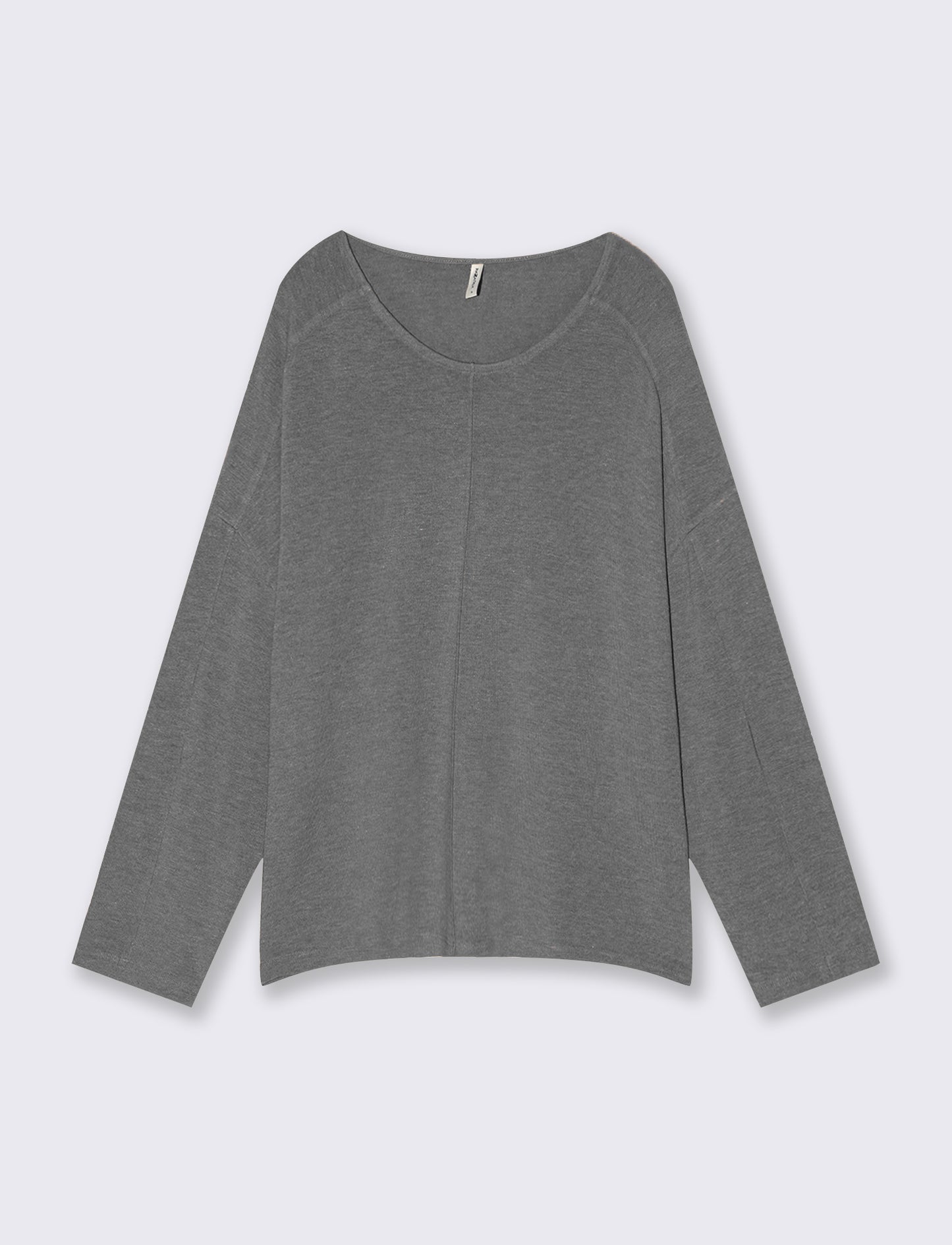 T-Shirt Manica Lunga con Spalla Scesa - Grigio scuro