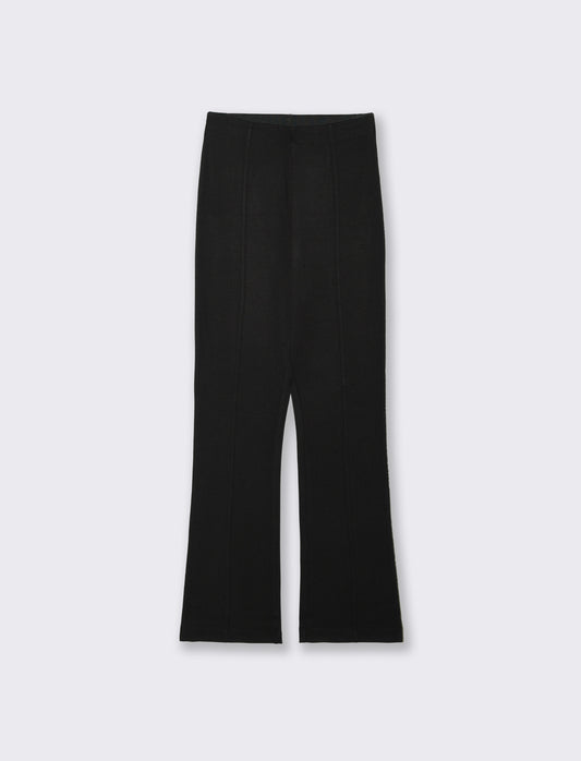 Basic Pants with Elastic Band - Black