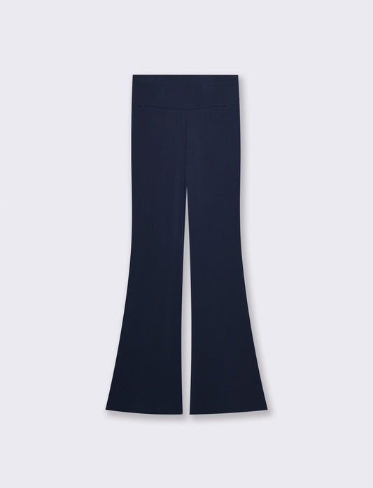 Legging Basico Flare Vita Alta Skinny - Blu