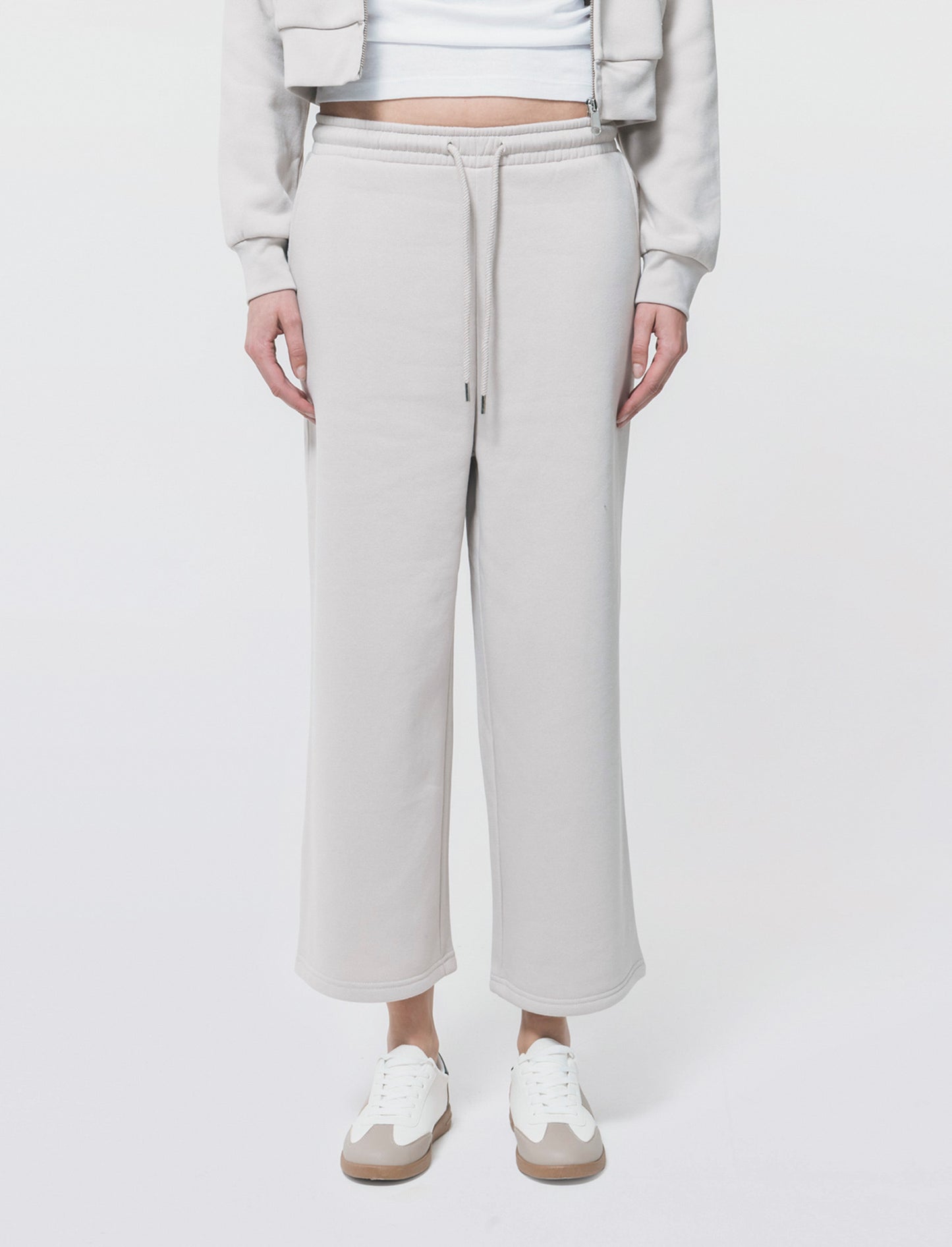 Jogger Culotte con Coulisse in Vita - Beige grano