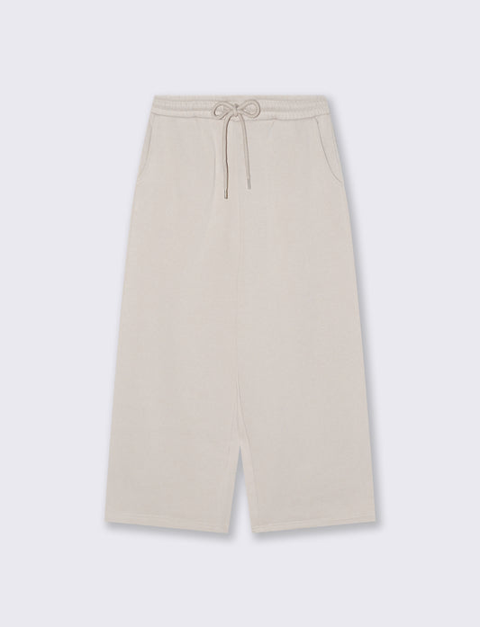 Jogger Culotte con Coulisse in Vita - Beige grano