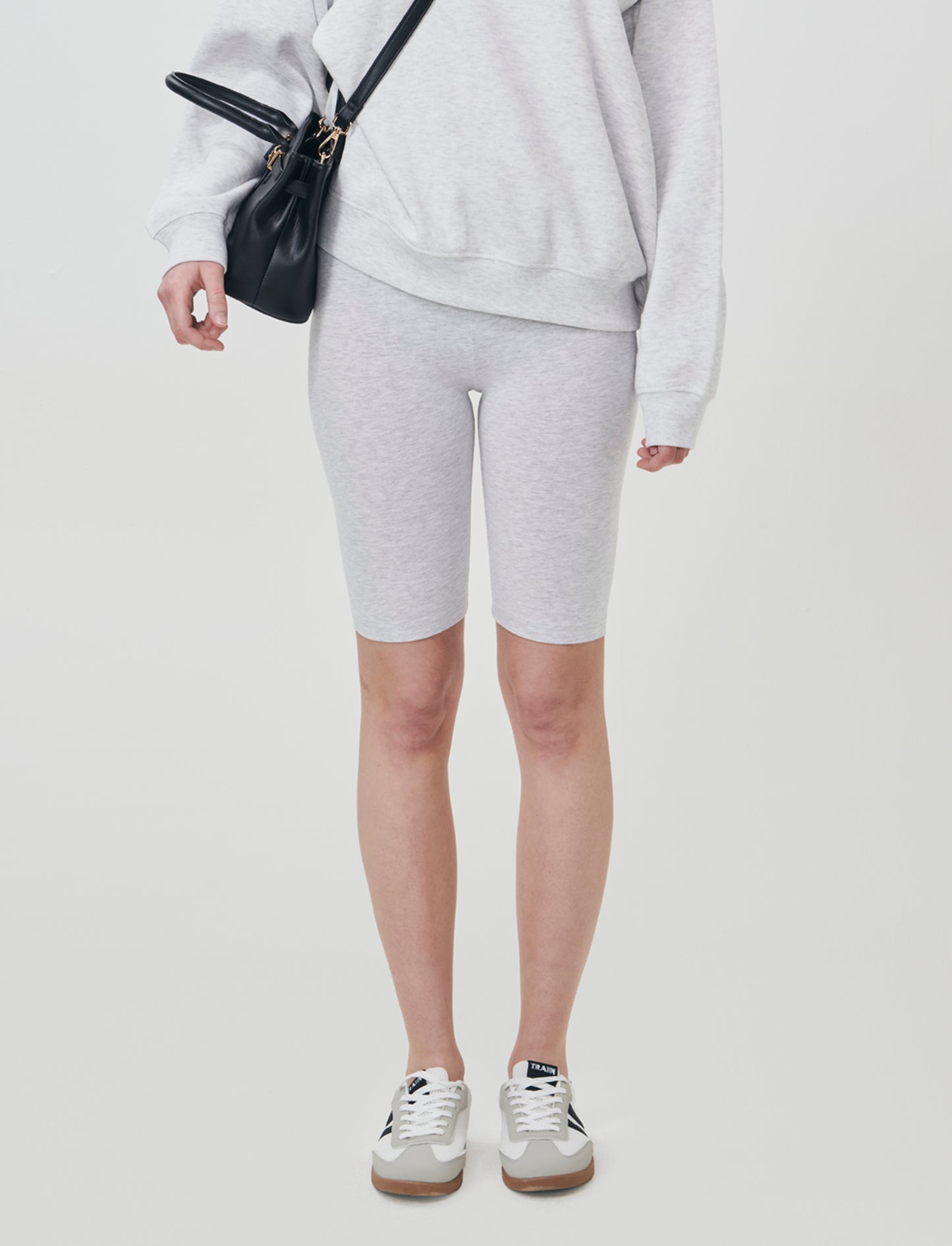 Cycling Leggings with Elastic Waistband - Grey