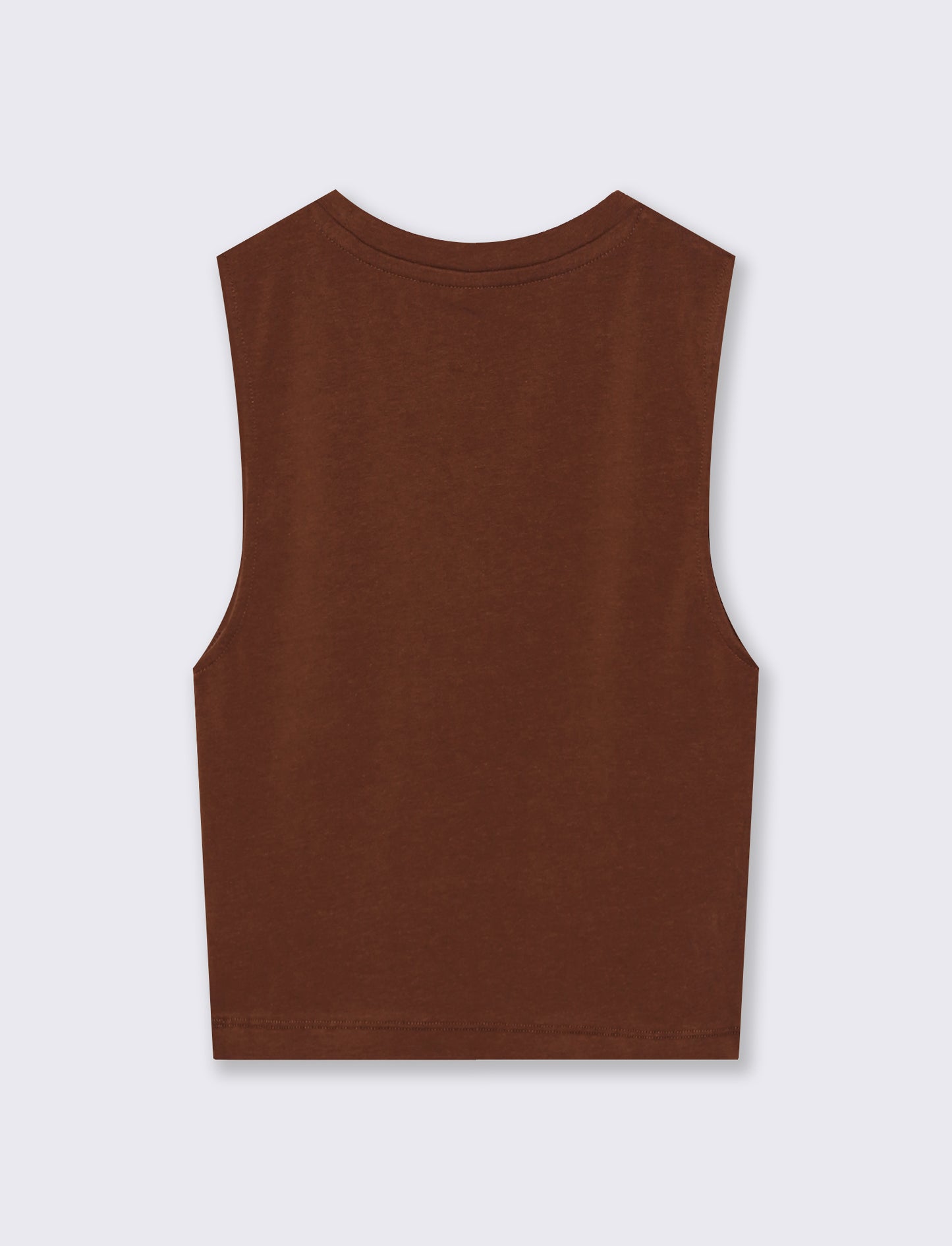 Canottiera Crop Basica - Marrone cioccolato