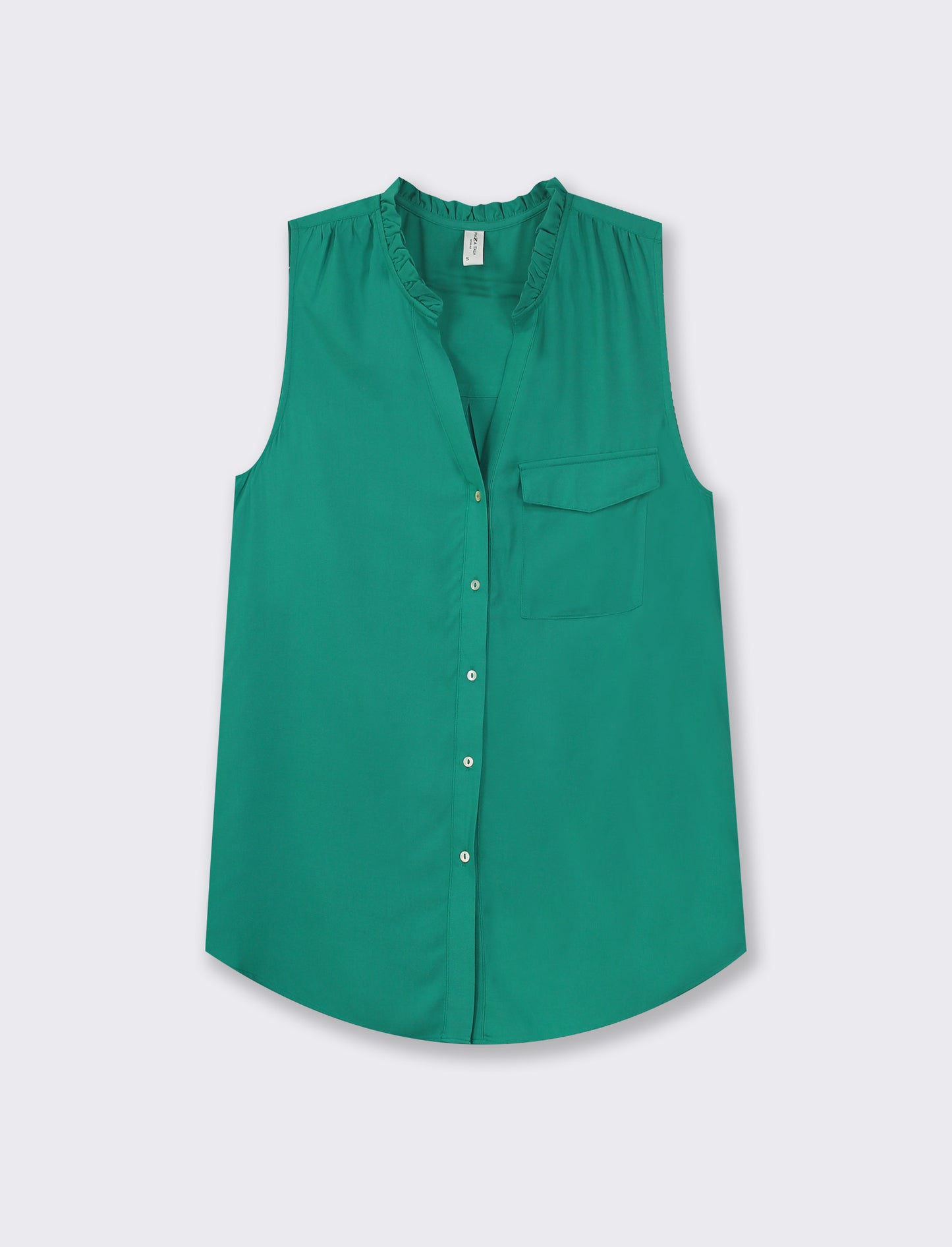 Kimono Sleeve Bowling Collar Shirt - Green