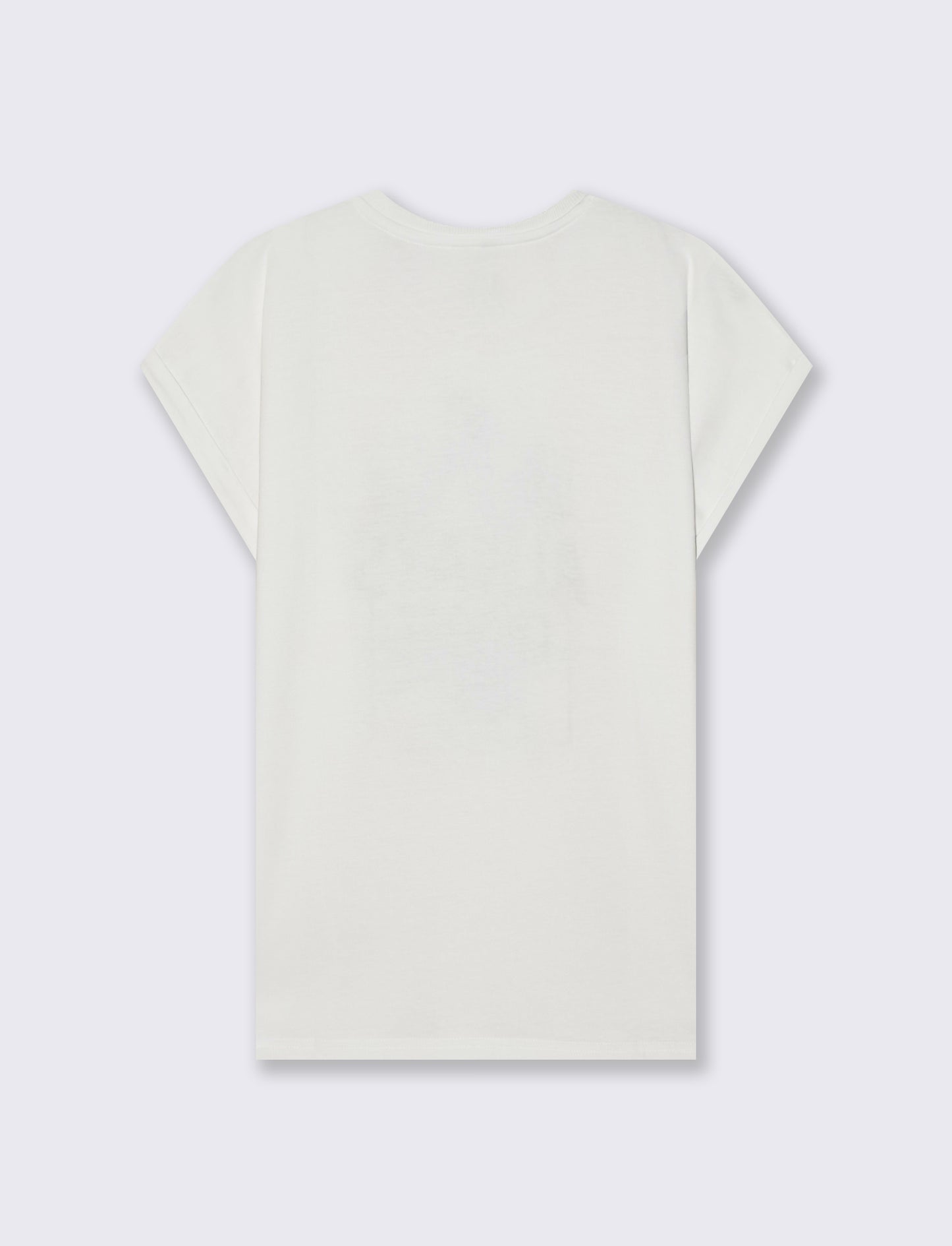 T-Shirt Manica Corta con Stampa e Spalle Scesa - var 2