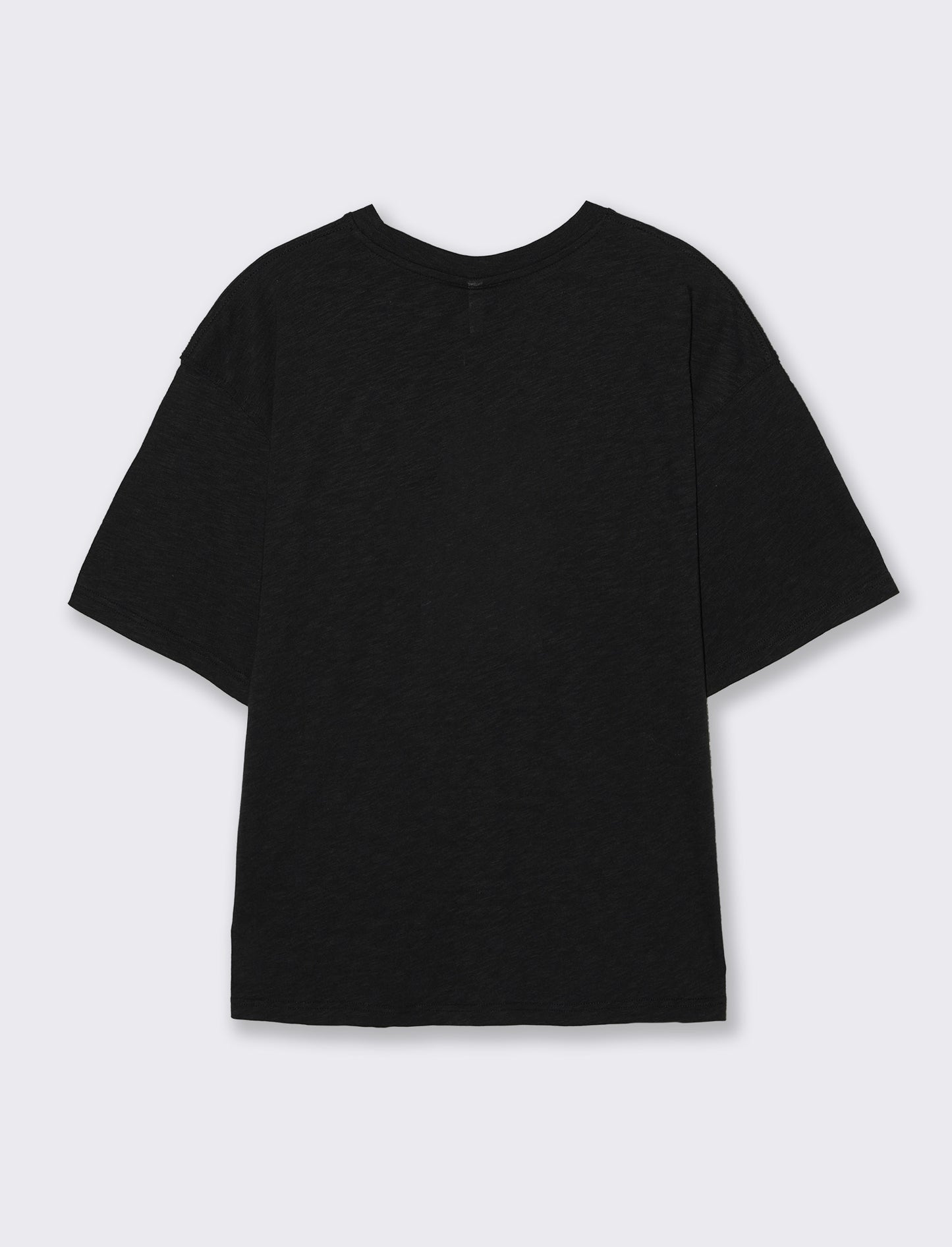 Comfortable Short Sleeve Crew Neck Shirt - Black