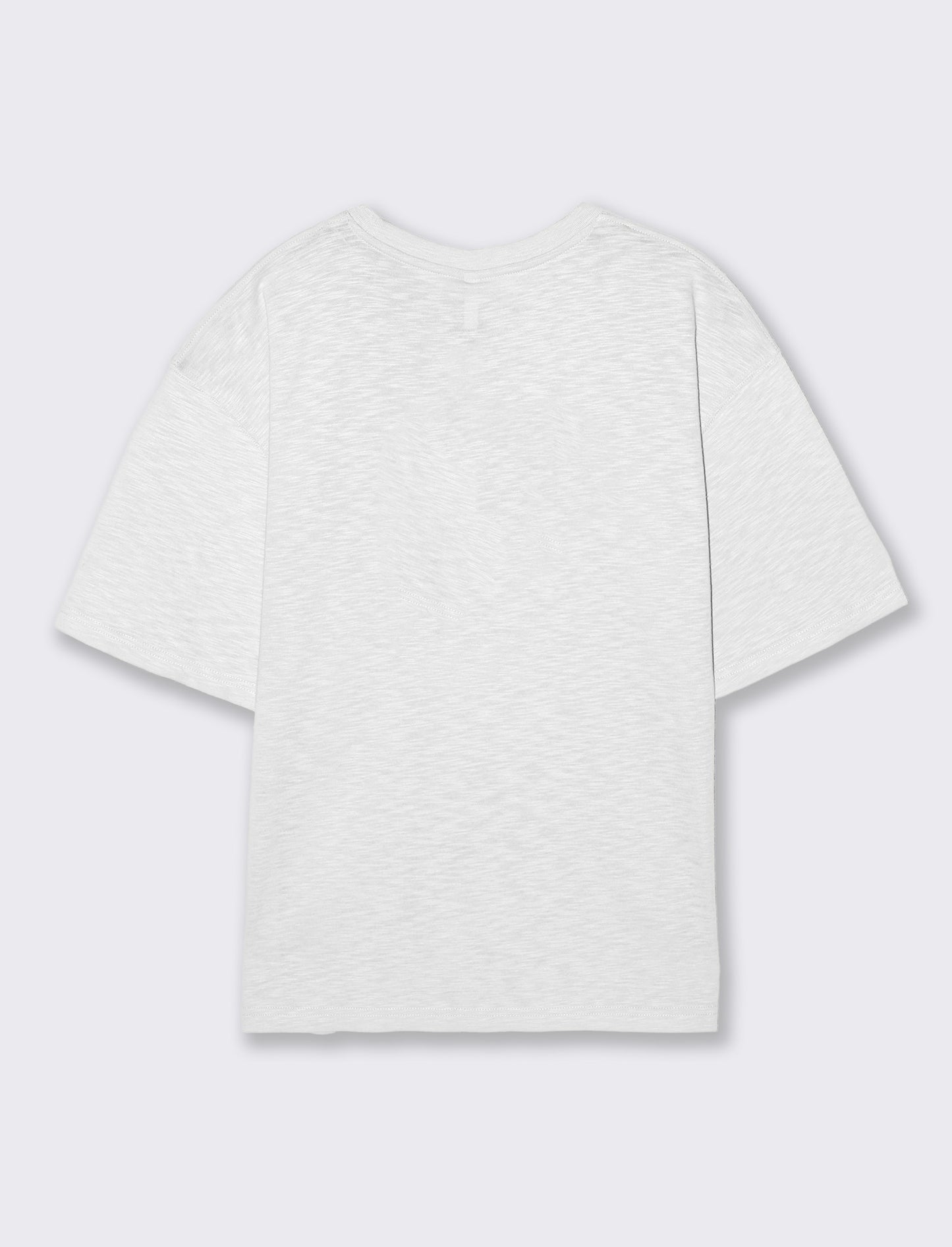 Shirt Girocollo Manica Corto Comoda - Bianco latte