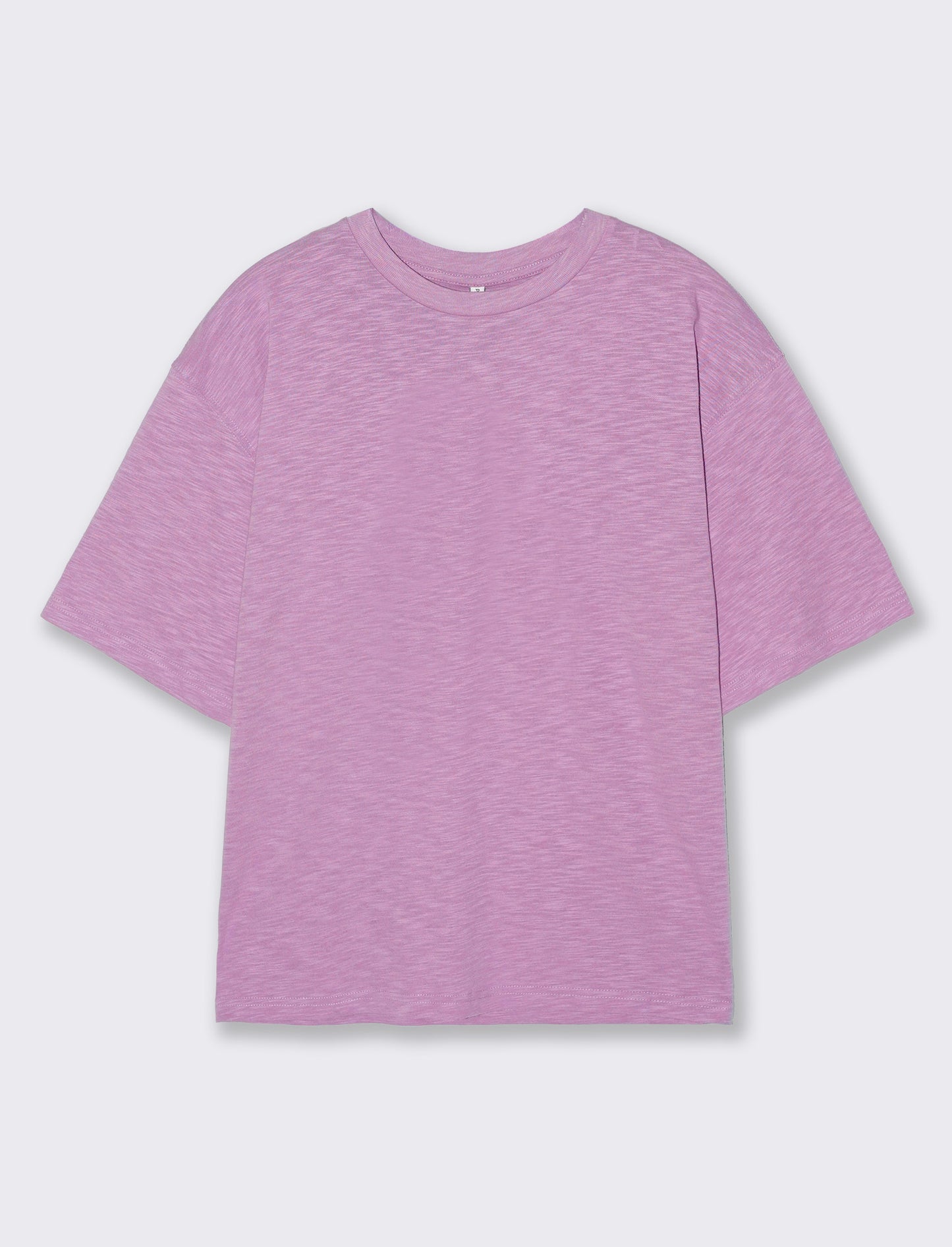 Comfortable Short Sleeve Crew Neck Shirt - Purple