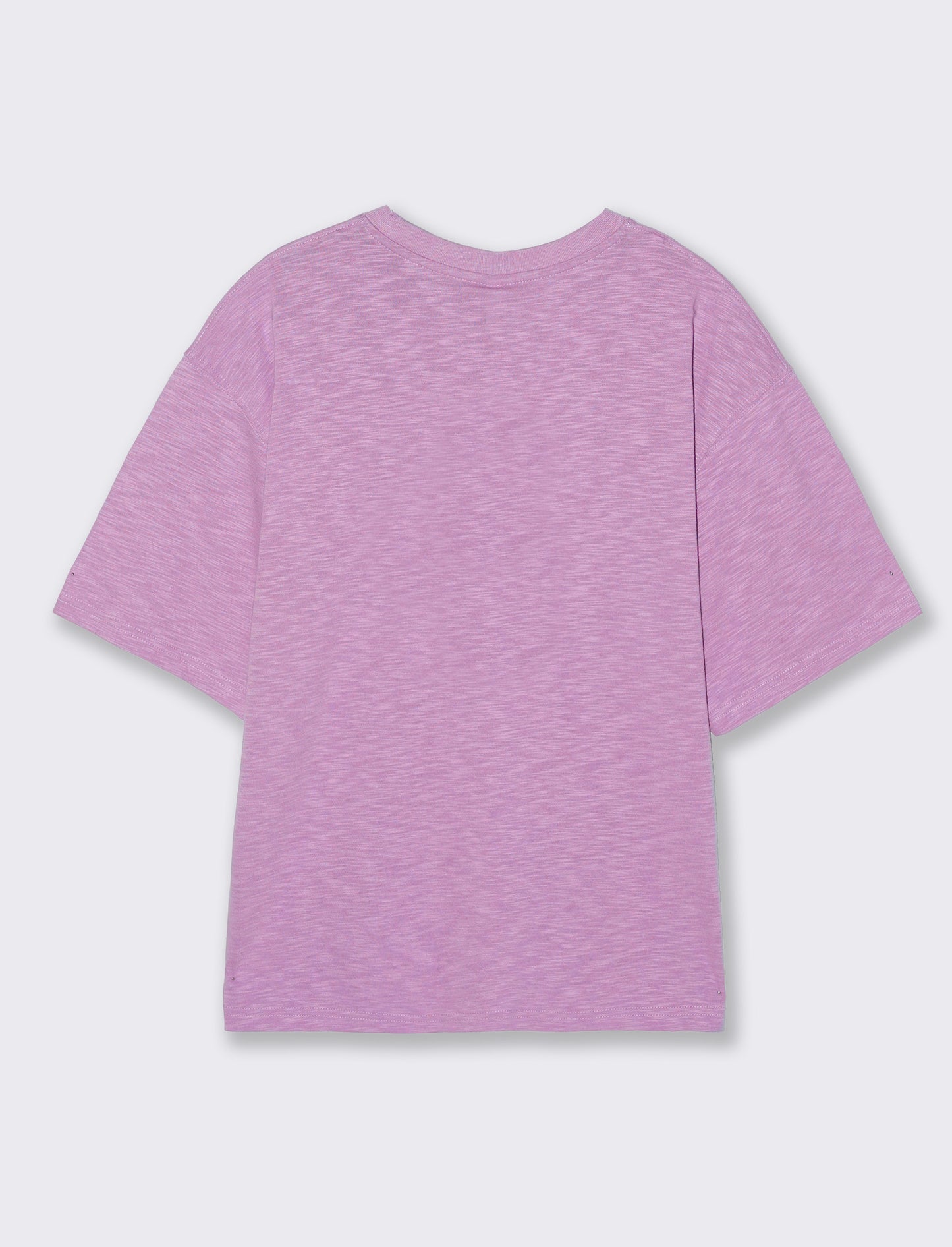 Comfortable Short Sleeve Crew Neck Shirt - Purple
