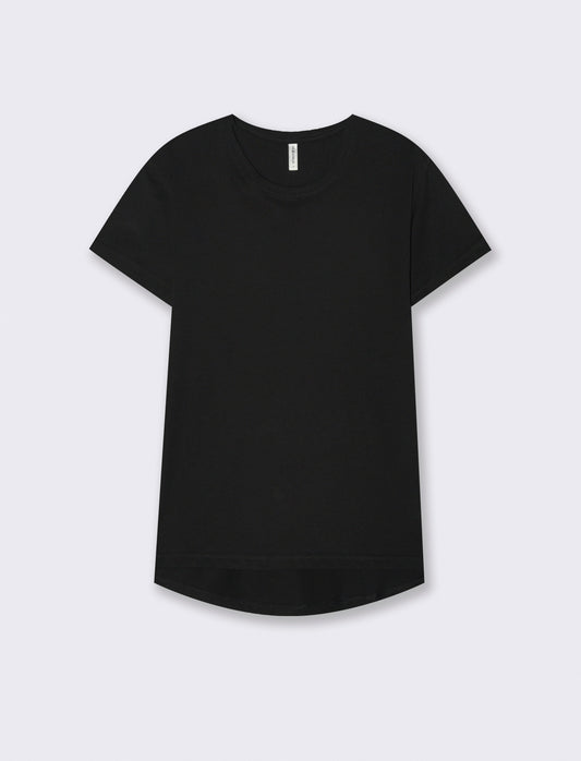 Basic Short Sleeve Crew Neck T-Shirt - Black