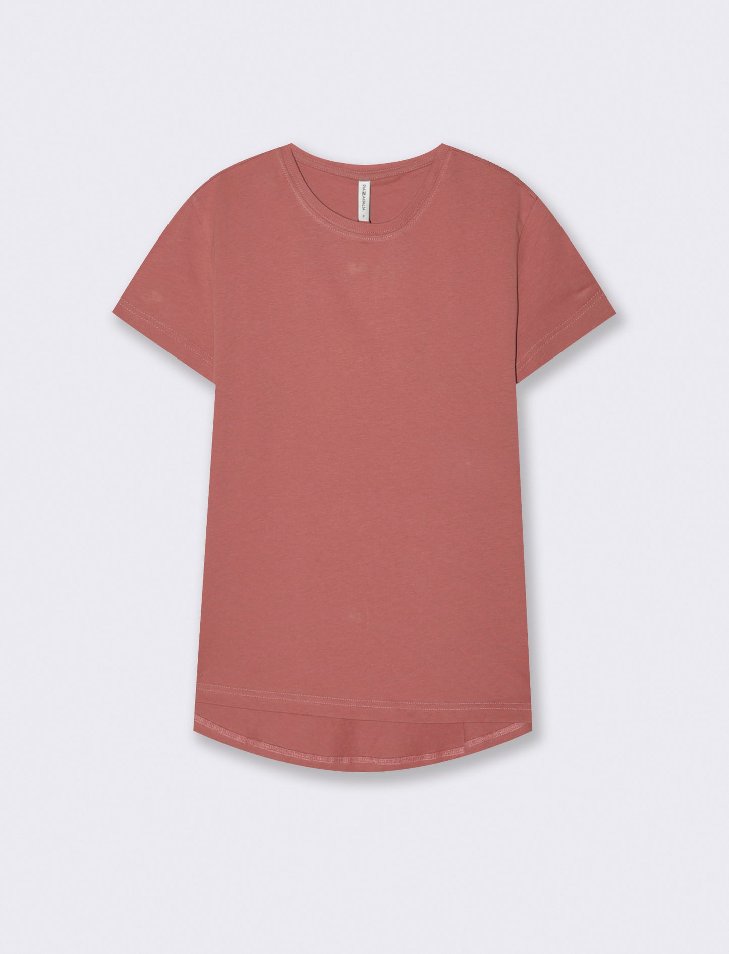 T-Shirt Basica Manica Corta Girocollo - Rosso mattone