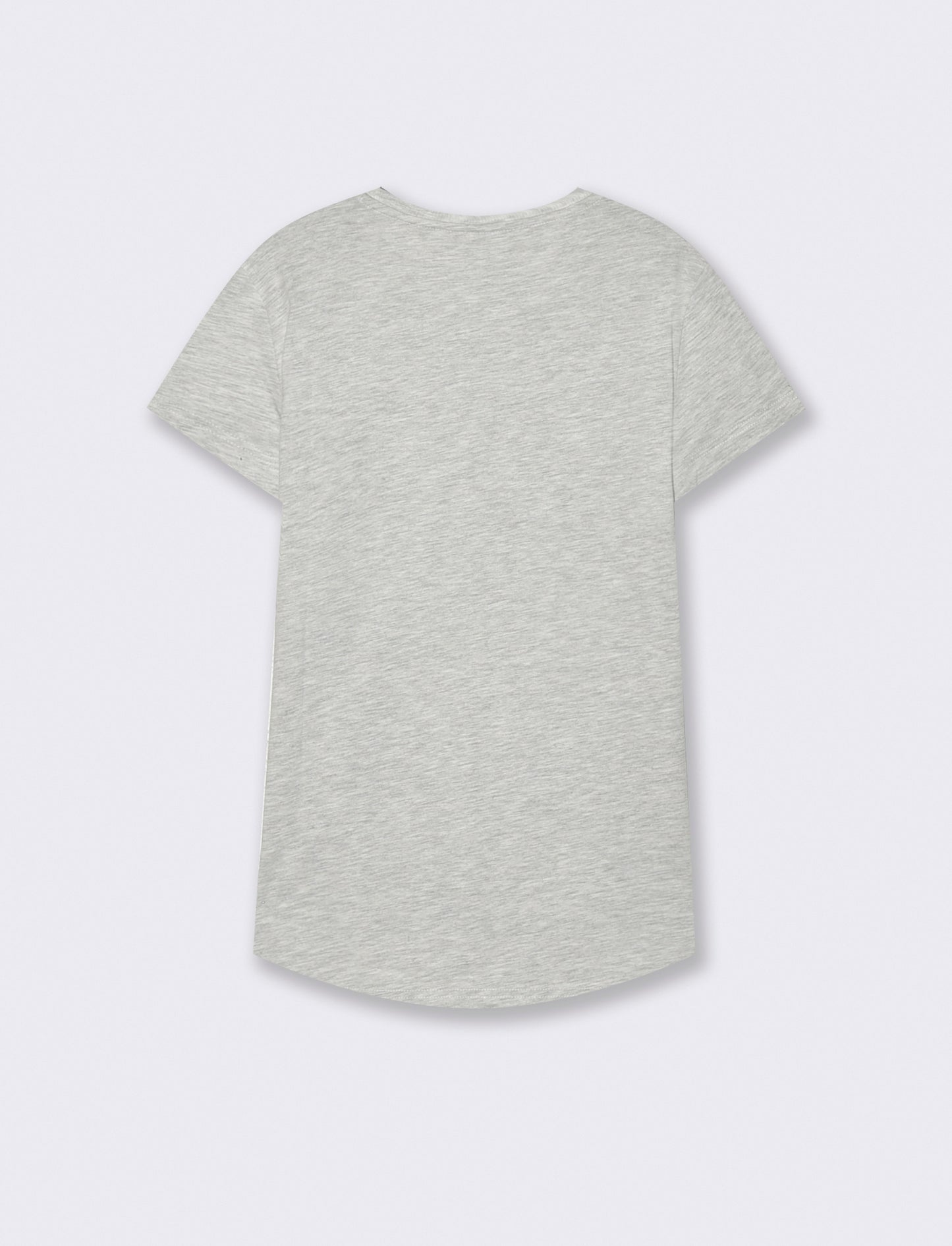 Basic Short Sleeve Crew Neck T-Shirt - Grey