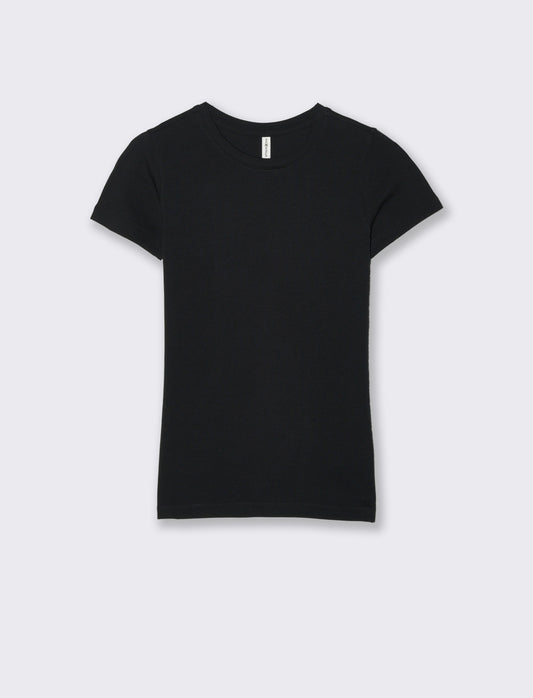 Basic Short Sleeve Skinny T-Shirt - Black