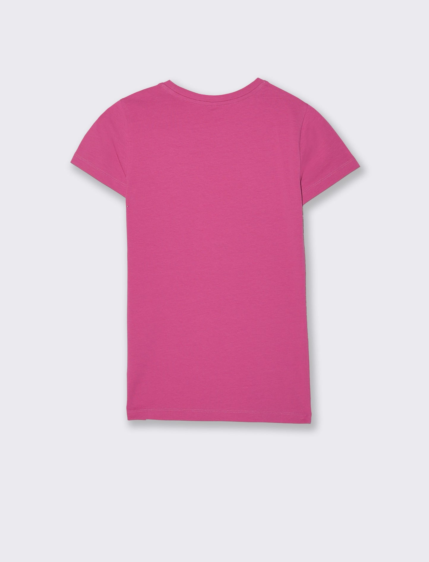 T-Shirt Basica Manica Corta Skinny - Fuxia azalea