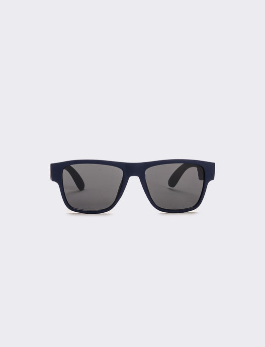 Occhiali da sole con lente a specchio opachi - Blu