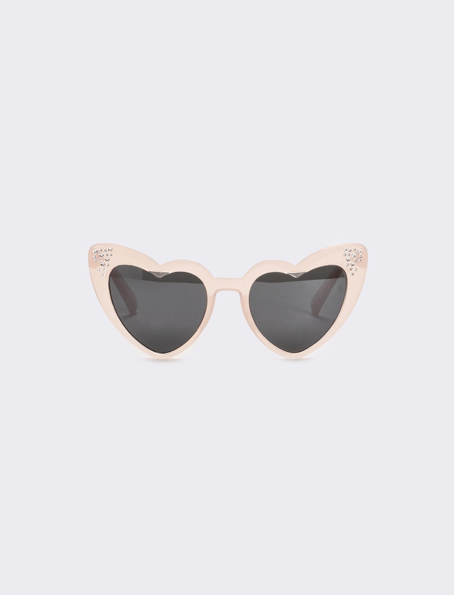 Occhiali da sole a cuore con strass - Rosa