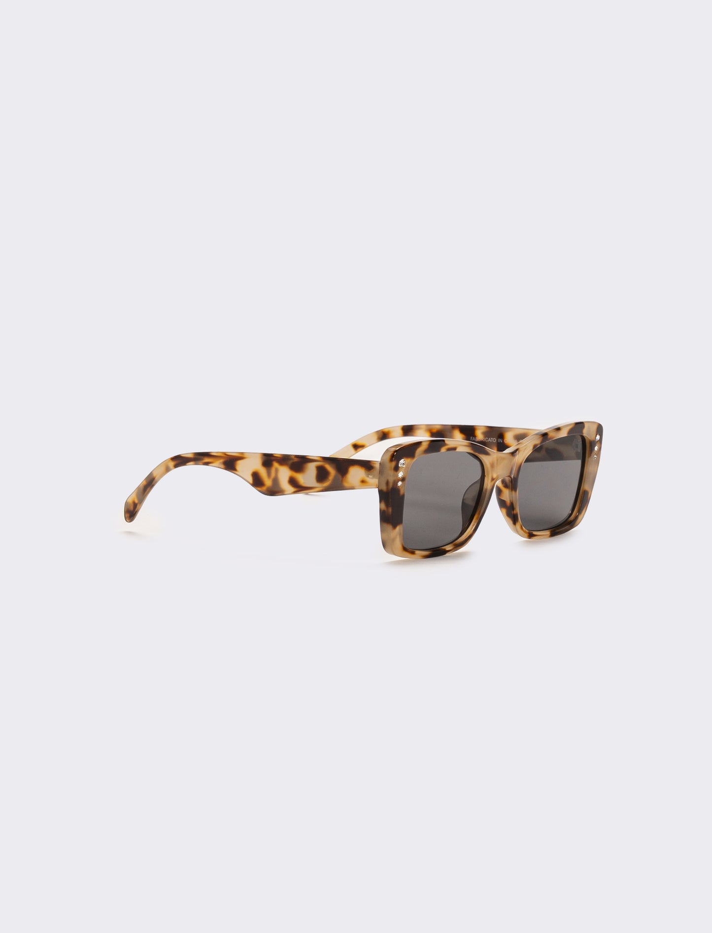 Occhiali da sole quadrati con strass donna - Beige