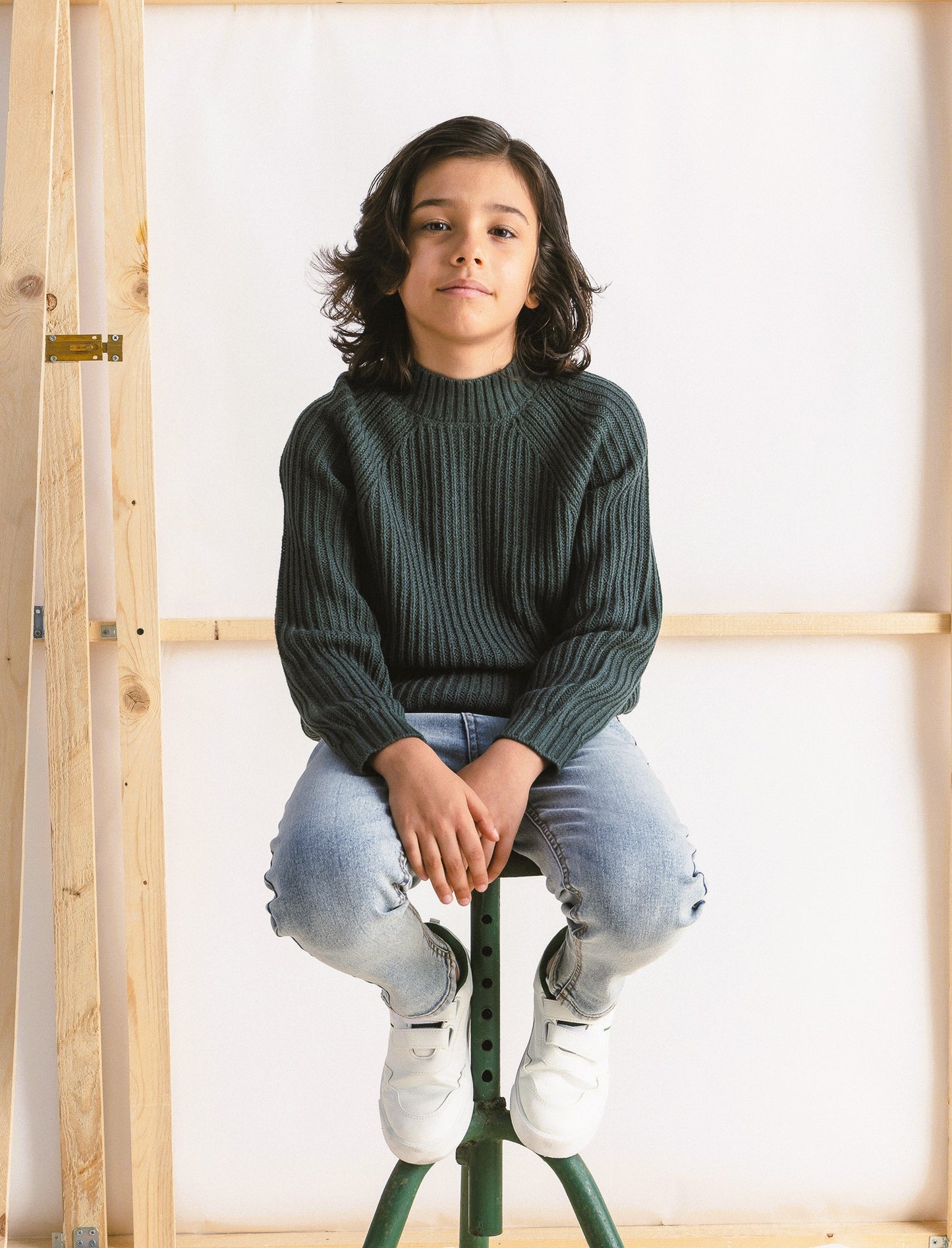 MAGLIA CON COLLO DOLCE VITA - Verde