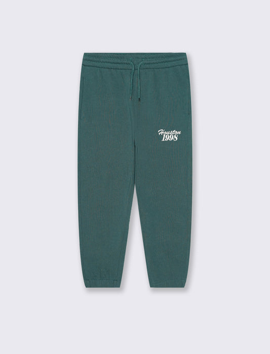 Jogger con ricamo college. - Verde