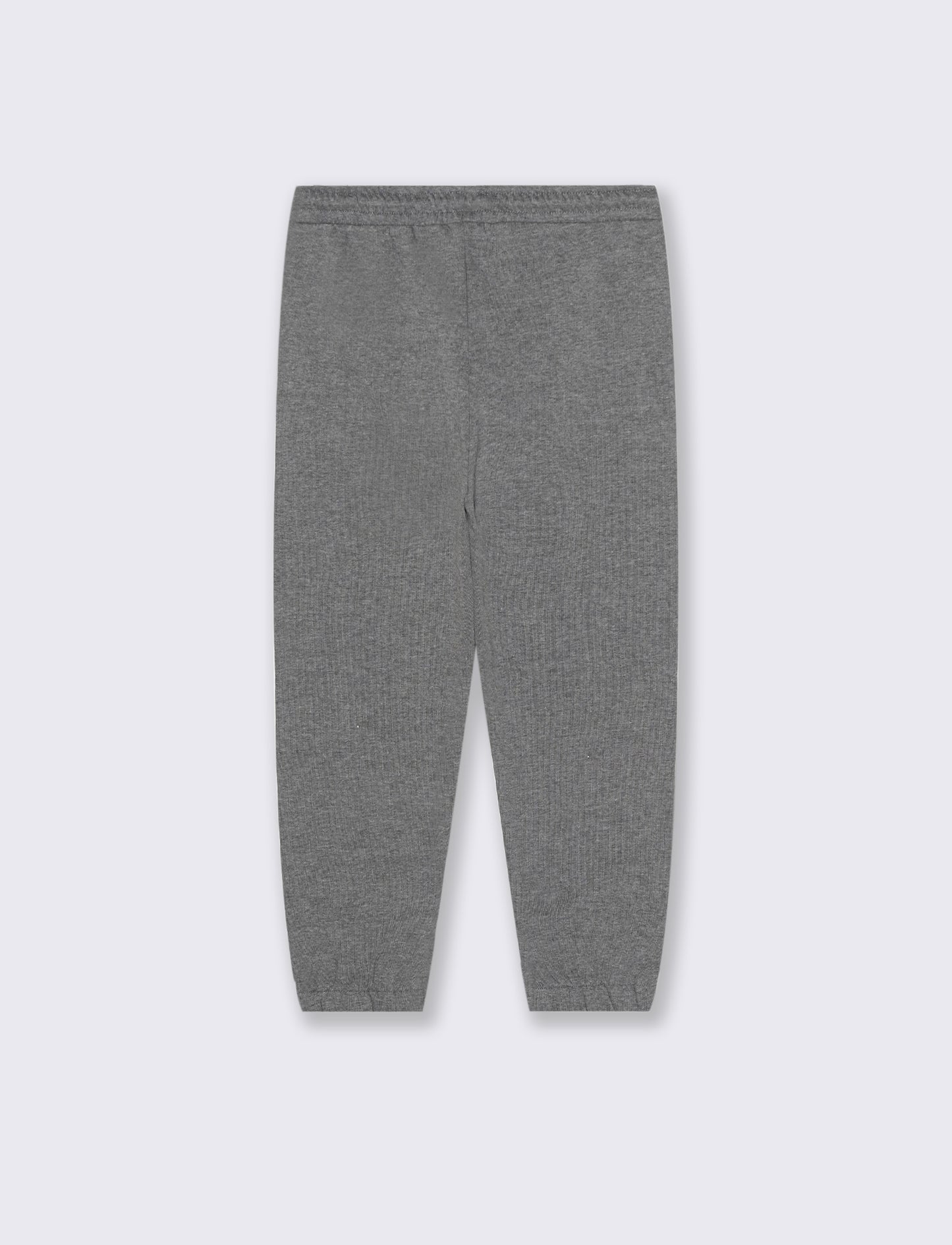 Jogger con ricamo college. - Grigio mel.