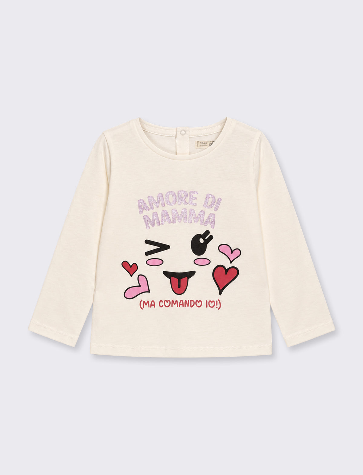 T shirt con stampa - Bianco latte