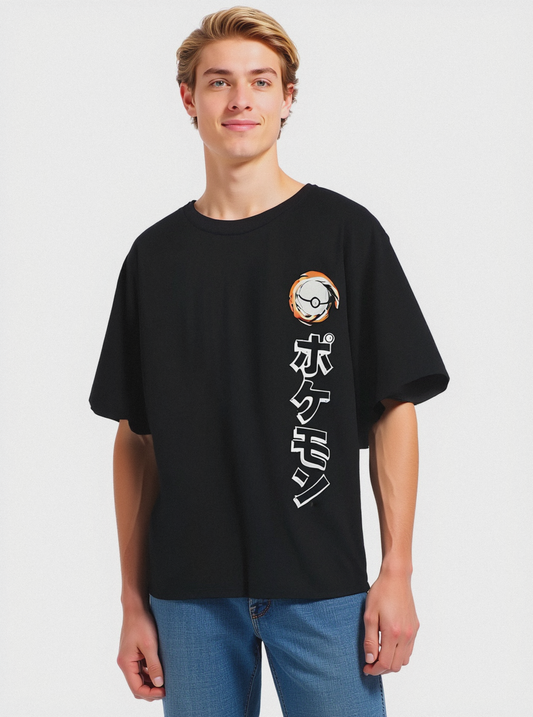 T-SHIRT STAMPA POKèMON - Nero