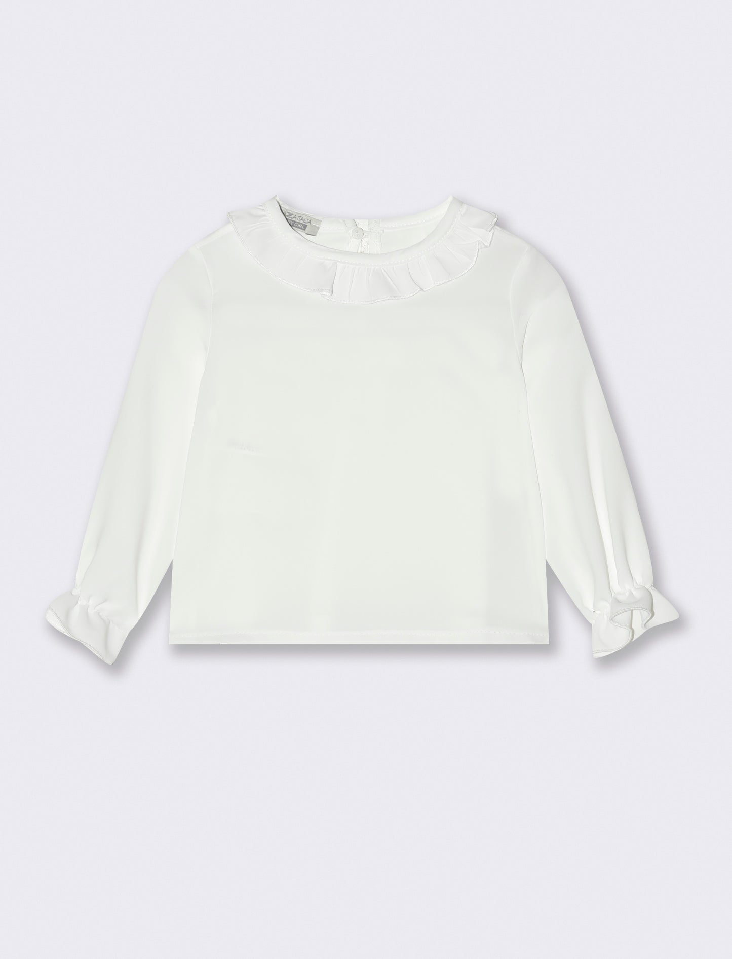 Blusa con rouche - Bianco