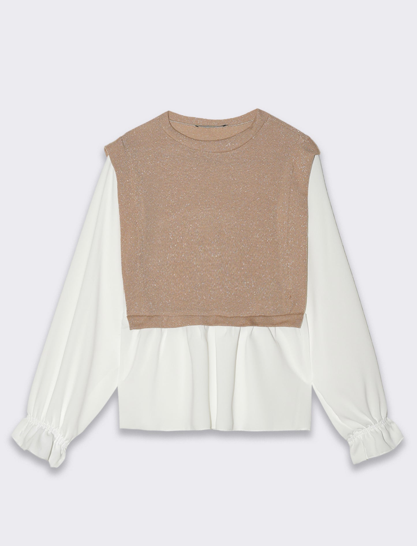 Blusa elegante da bambina. - Beige