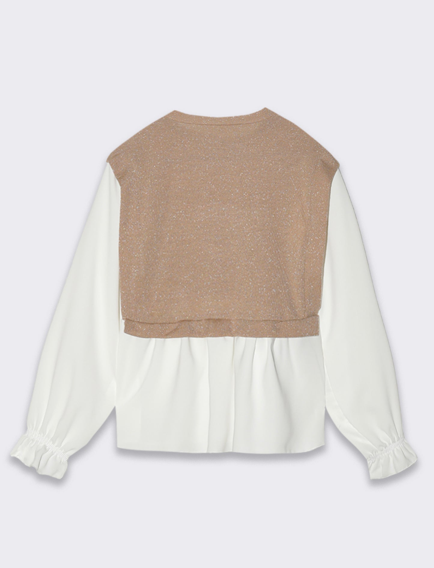 Blusa elegante da bambina. - Beige
