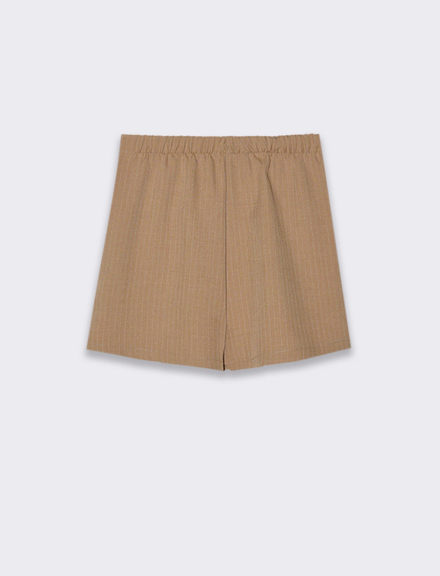 Short finta gonna elegante in tessuto gessato - Beige