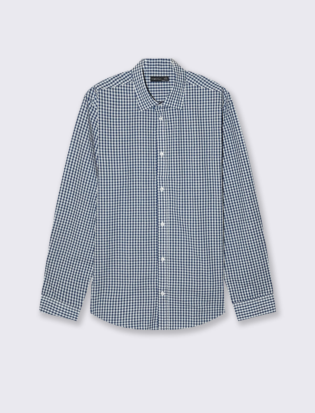 CAMICIA REGULAR FIT EASY IRON UNITA ED A FANTASIA - navy
