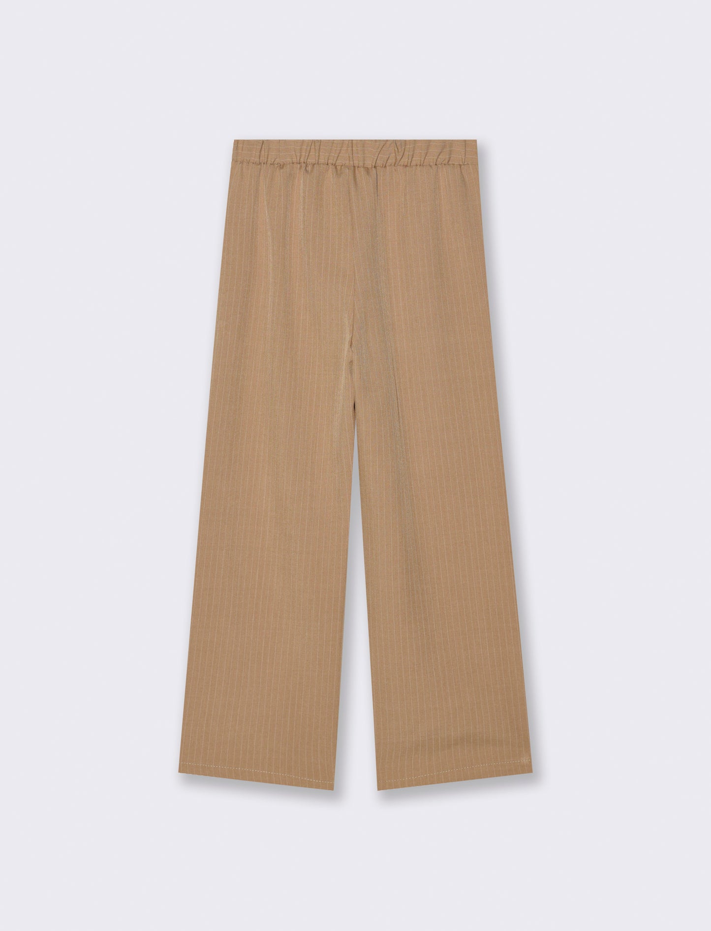 Pantaloni eleganti da bambina in tessuto gessato. - Beige