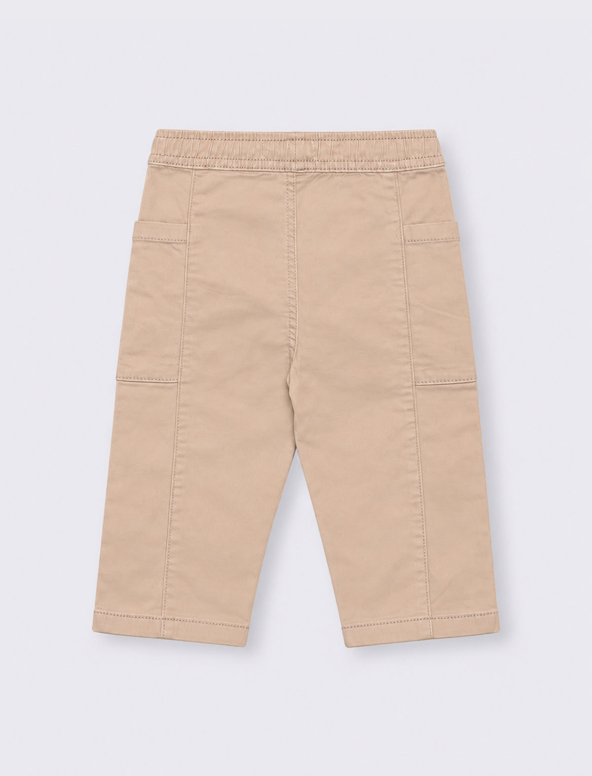 Pantaloni ampi con coulisse - Beige