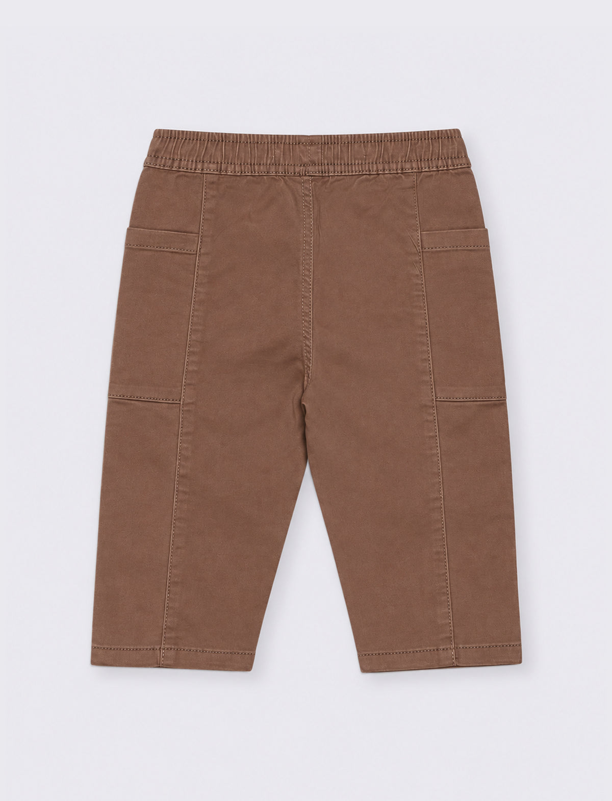 Pantaloni ampi con coulisse - Grigio talpa
