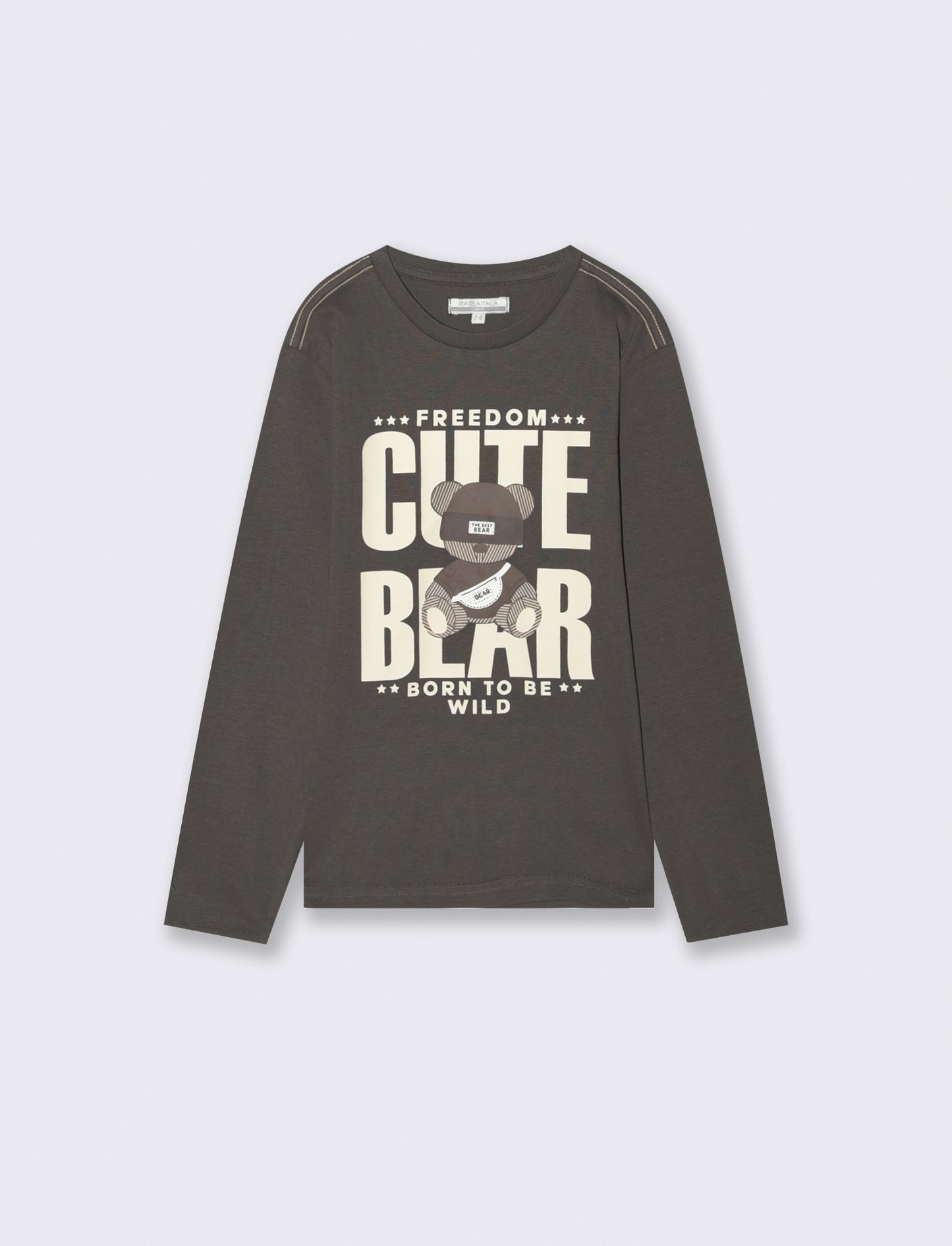 T-SHIRT IN JERSEY DI COTONE - Moka