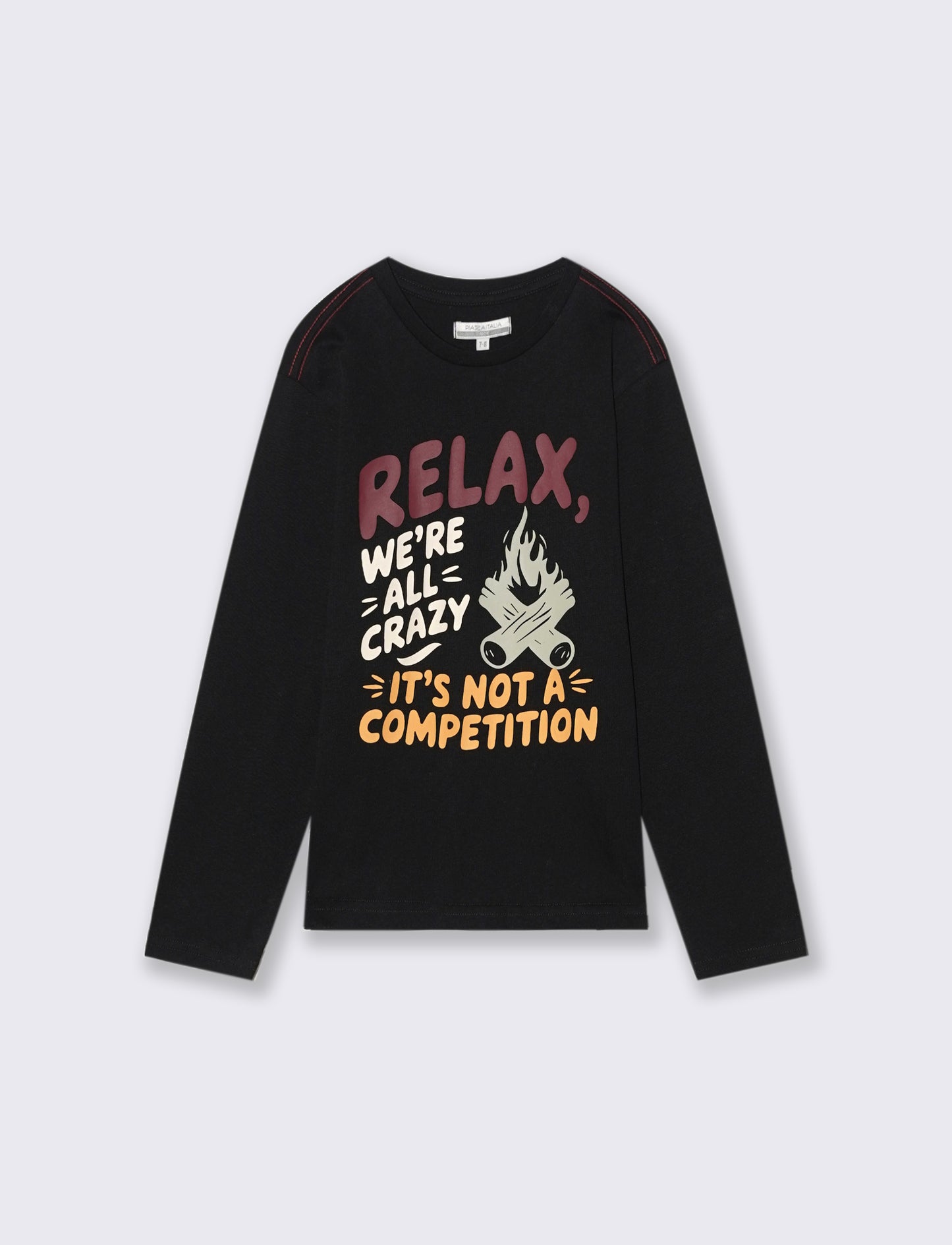 T-SHIRT IN JERSEY DI COTONE - Nero