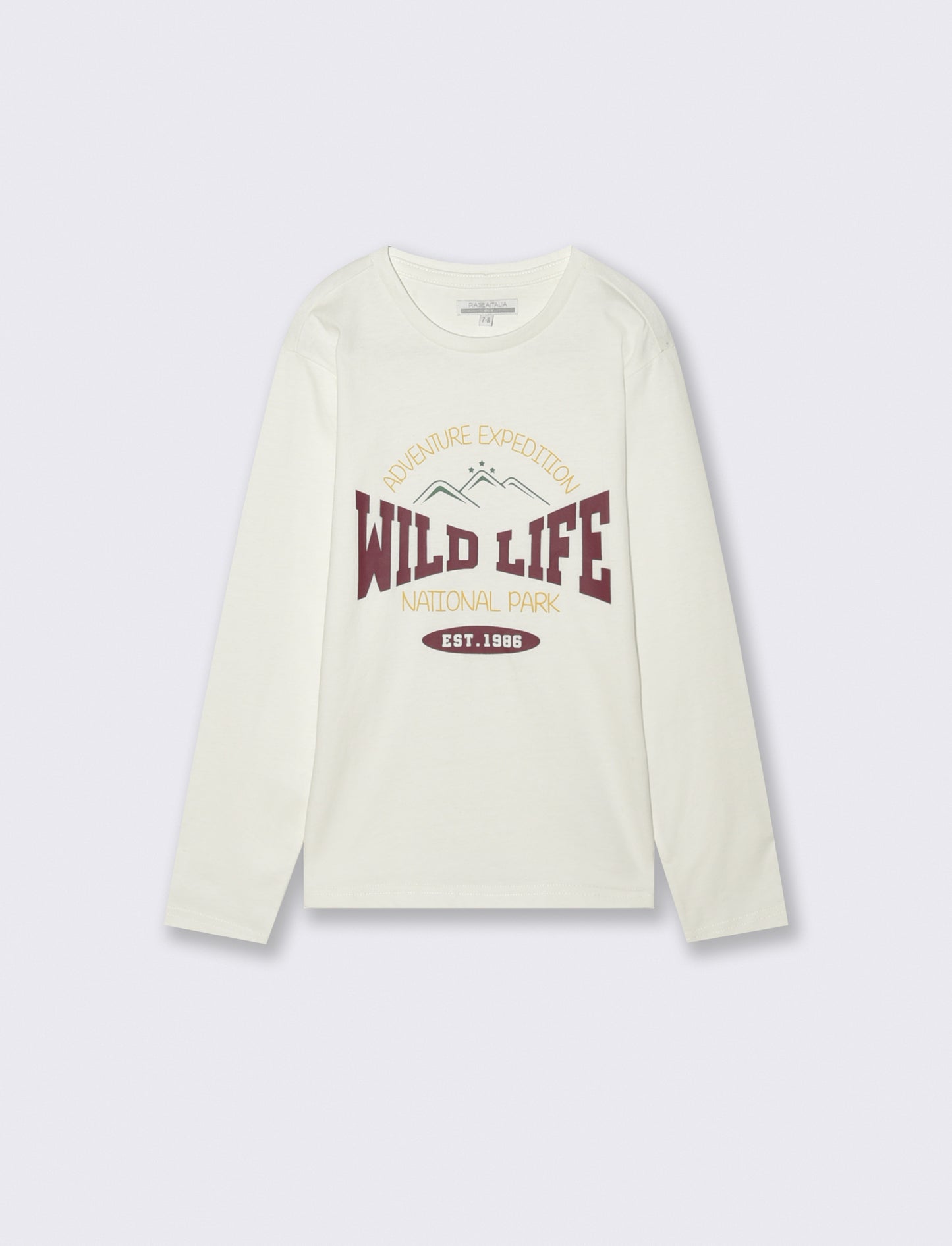 T-SHIRT IN JERSEY CON STAMPA - Bianco latte