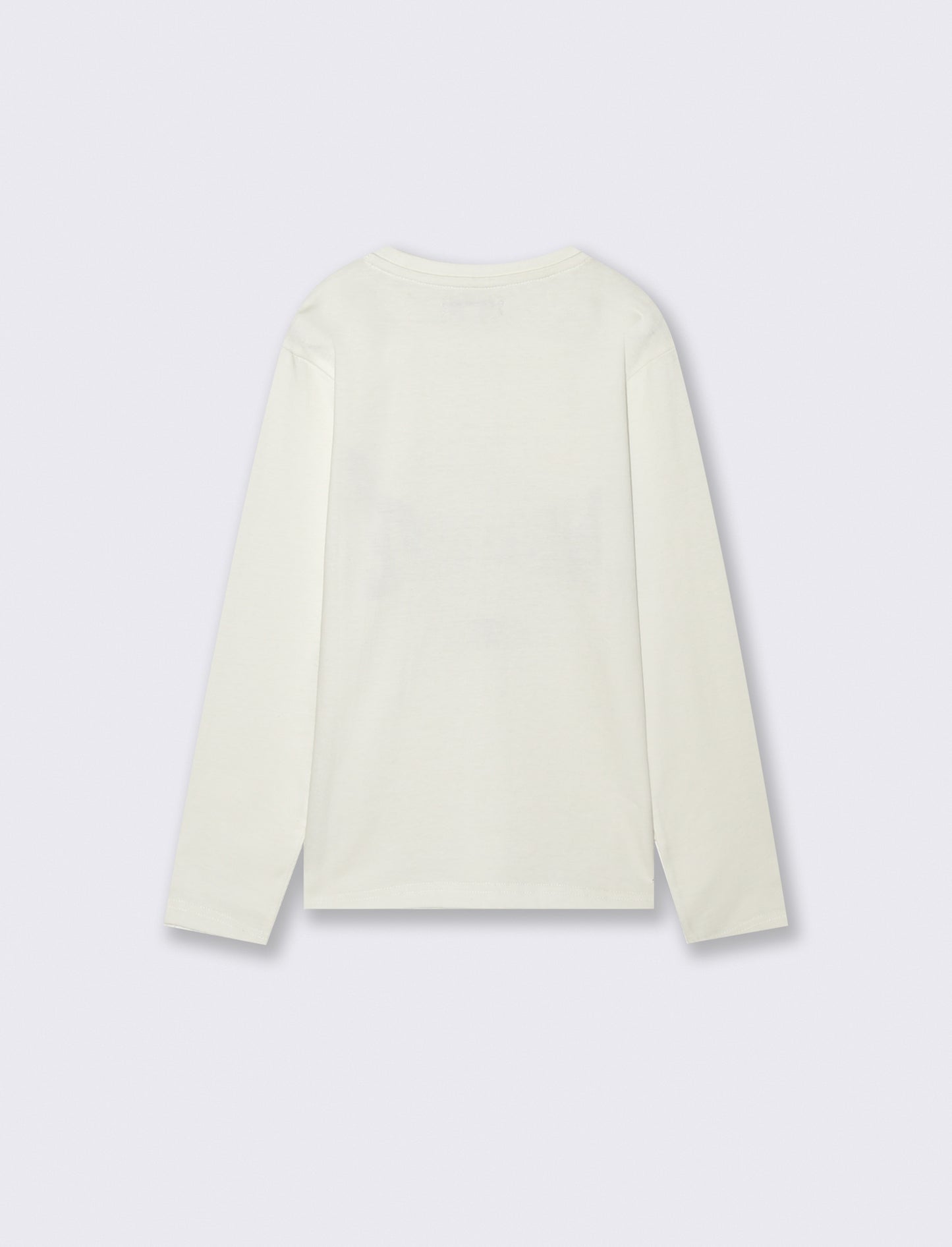 T-SHIRT IN JERSEY CON STAMPA - Bianco latte